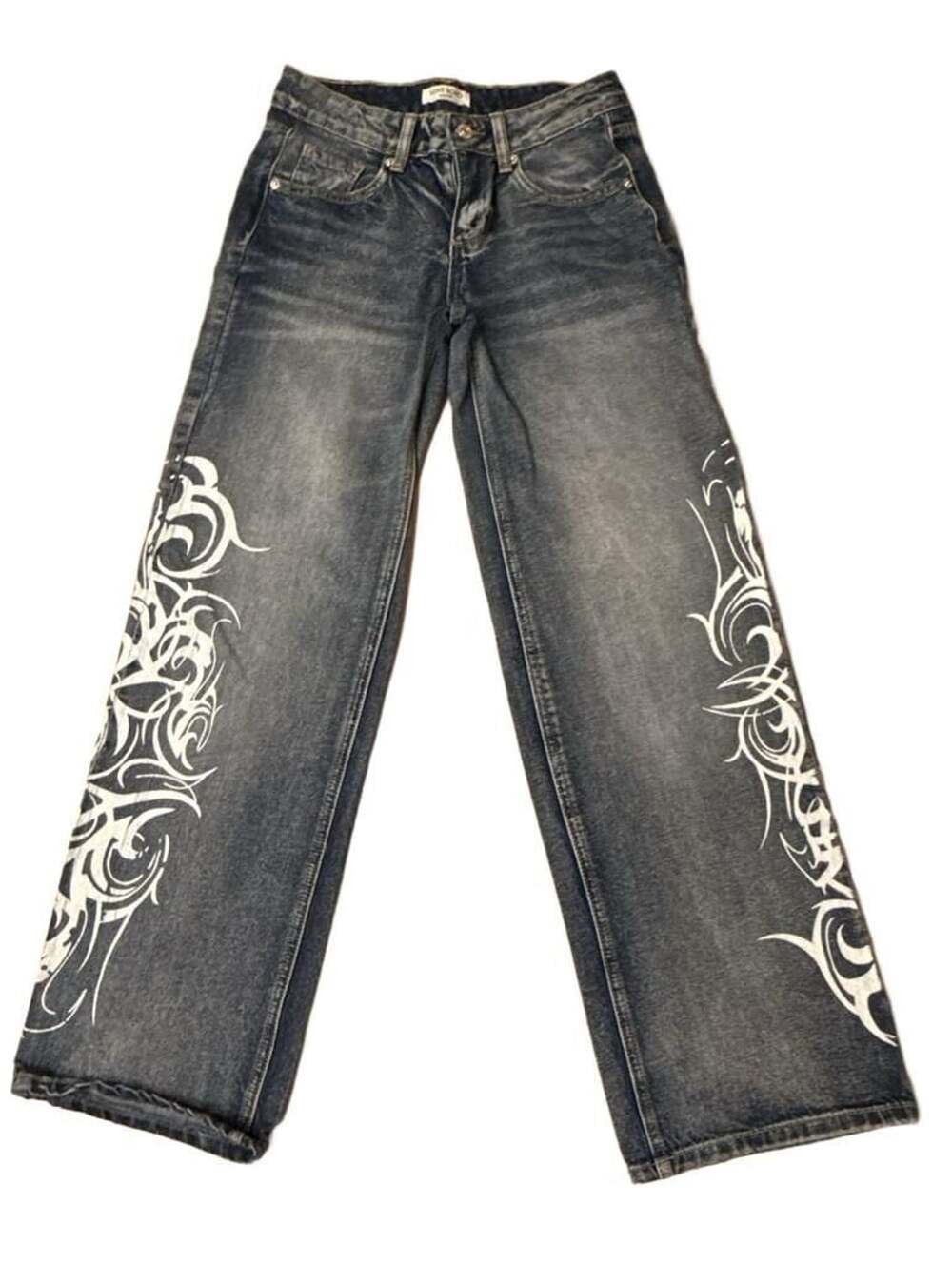 Love Soho Denim Tribal Print Wide Leg Jeans Size 00